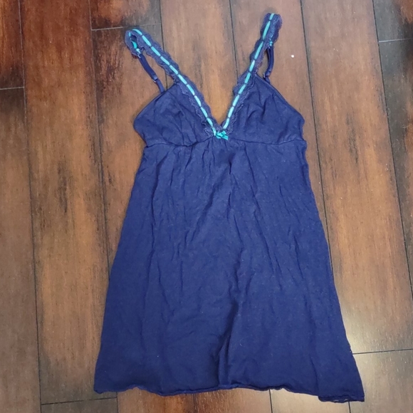 La Senza Blue Baby Doll Night Gown w Teal Ribbon - Picture 1 of 5